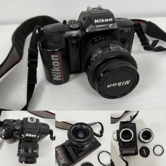 Nikon Other - NIKON N5005 35mm SLR FILM CAMERA with AF‎ Nikkor 35-70mm f3.3-4.5 Lens Cap Strap